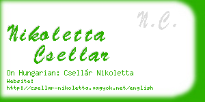 nikoletta csellar business card